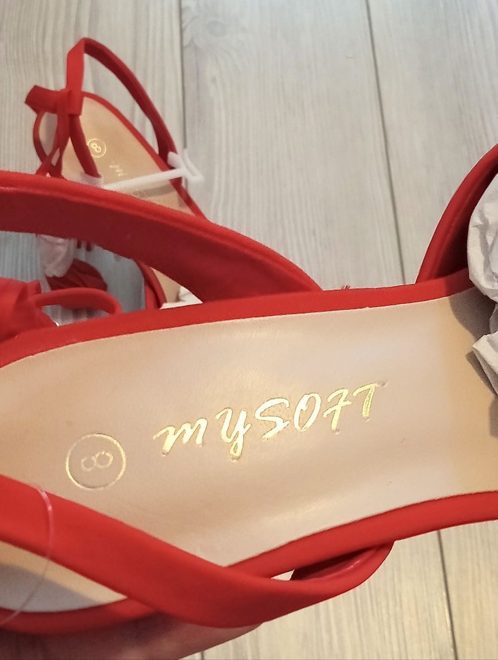 (S-4618)   Mysoft Women's Wrap Heeled Sandals Strappy Sz 8 - Picture 11 of 16